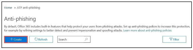 Office 365 anti-phishing - step 4